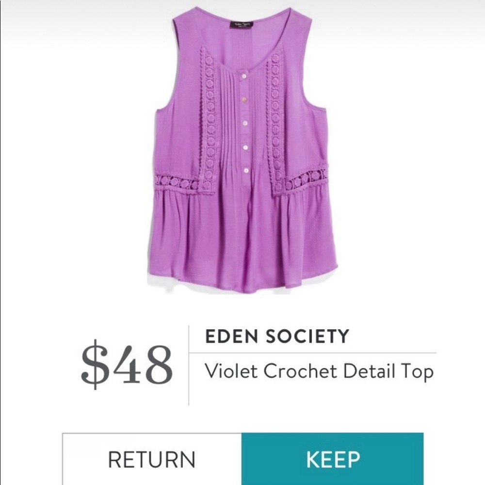 Stitch Fix Eden Society Violet Crochet DetailTop